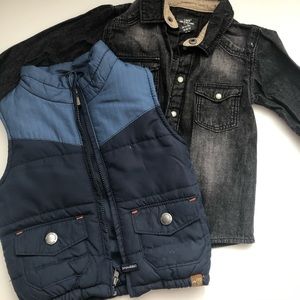 Super stylish winter outerwear bundle vest & shirt